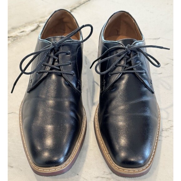 Nunn Bush Westfield Oxfords Mens 9.5 Black Comfort Gel Plain Toe - 81926-001 - Picture 2 of 8